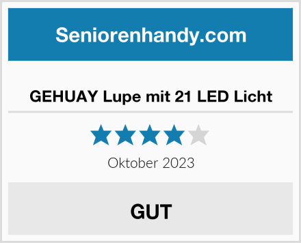  GEHUAY Lupe mit 21 LED Licht Test