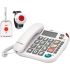 PRO+(G-TELWARE) KXT481SOS Haus Notruf Seniorentelefon mit Funk-SOS-Sender